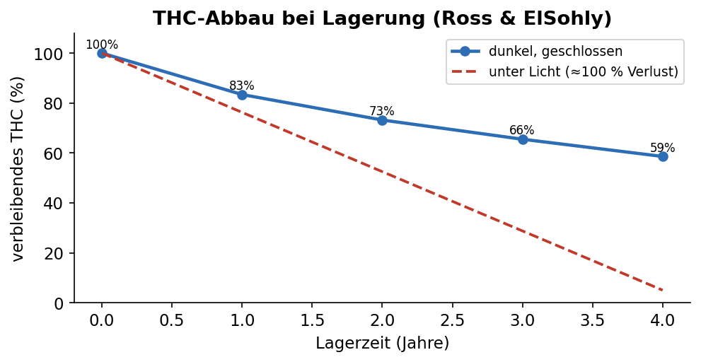 Infografik — THC-Abbau